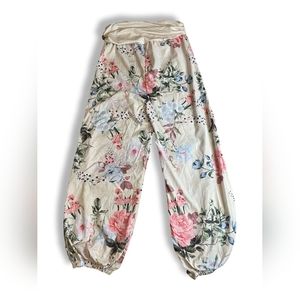 Women's Floral Baggy Harem Yoga Boho Pants, Size M